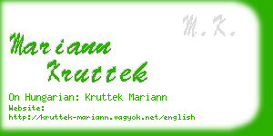 mariann kruttek business card